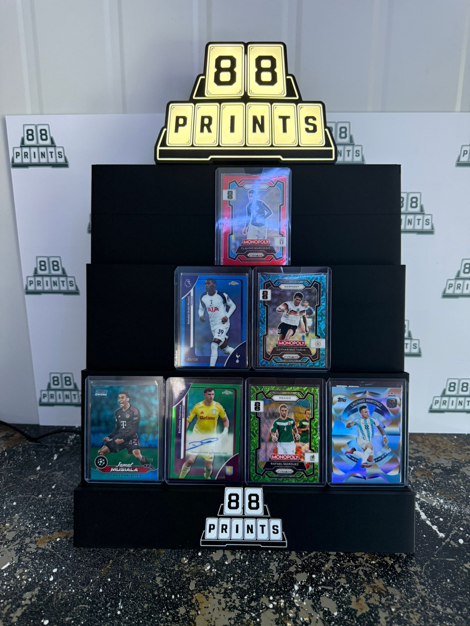 Triple Row Flat Back With Custom Lolly Pop Light Box