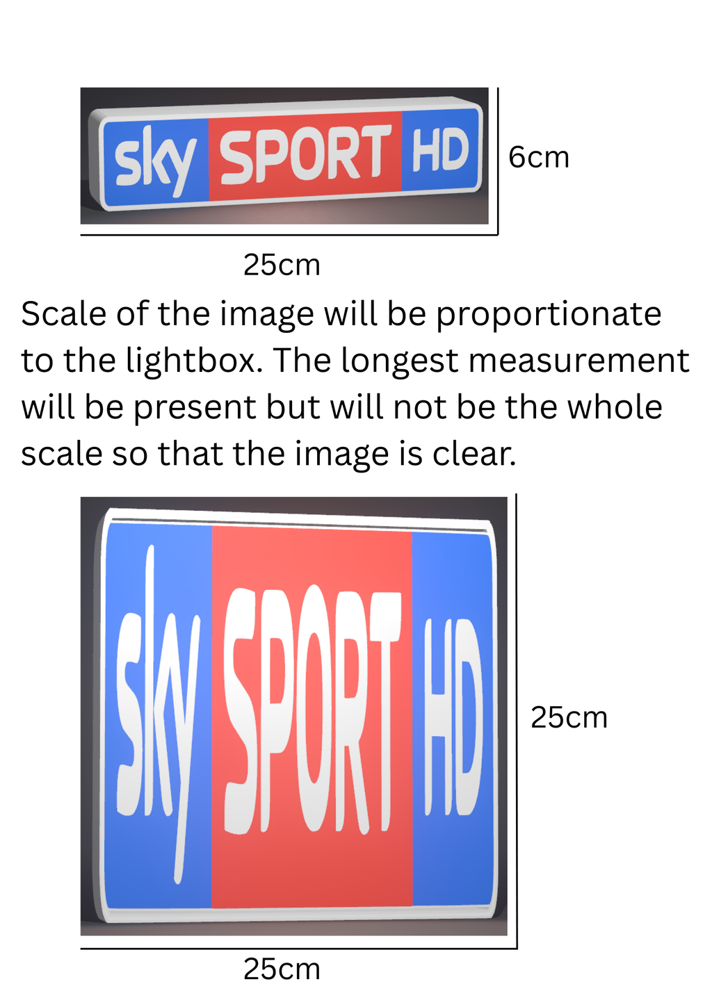 Custom LED Light Box 25x25cm