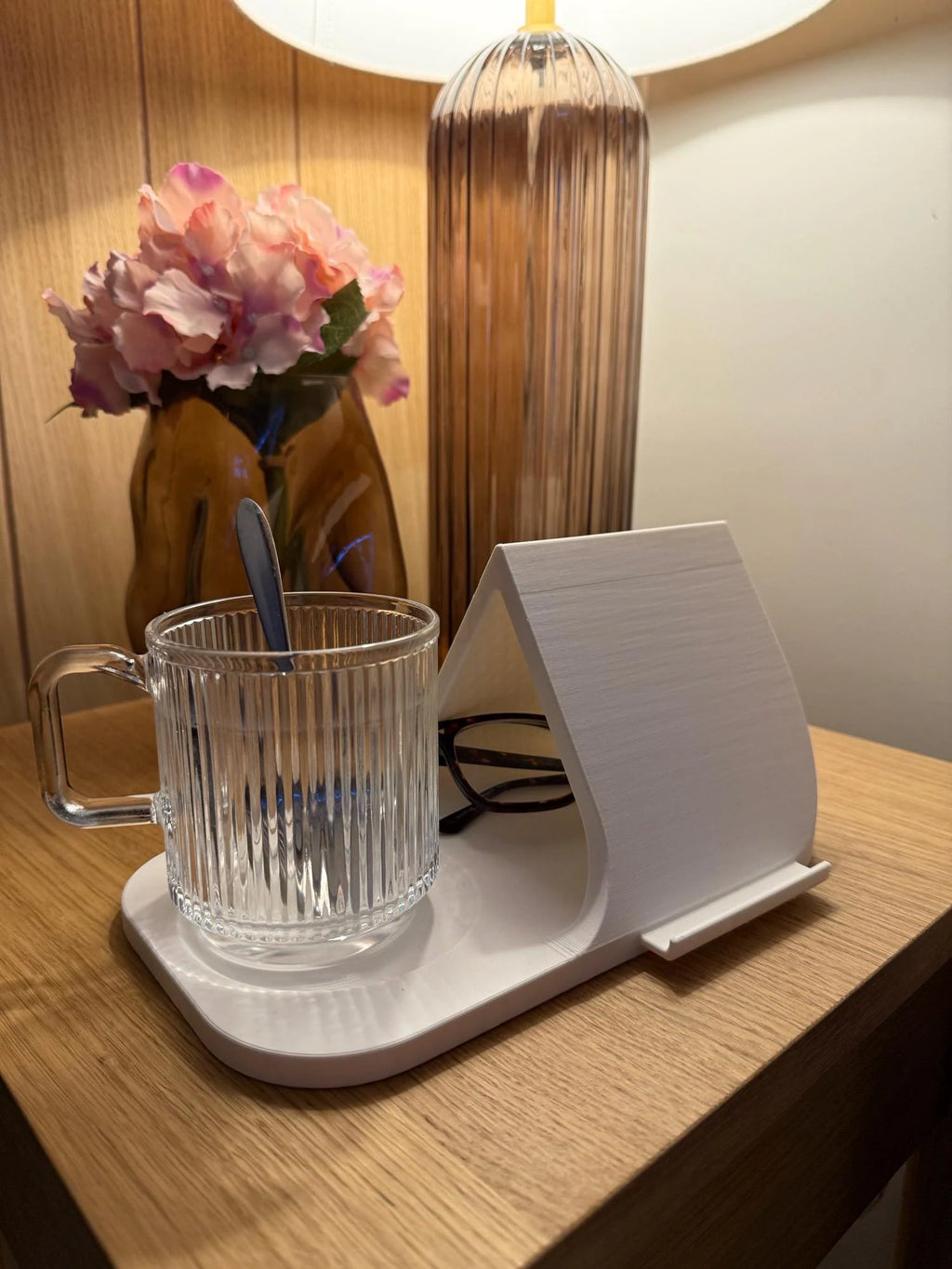 5-In-1 Tablet Stand, Phone Stand, Reading Glasses Slot & Drinks Coaster, Book Page Holder