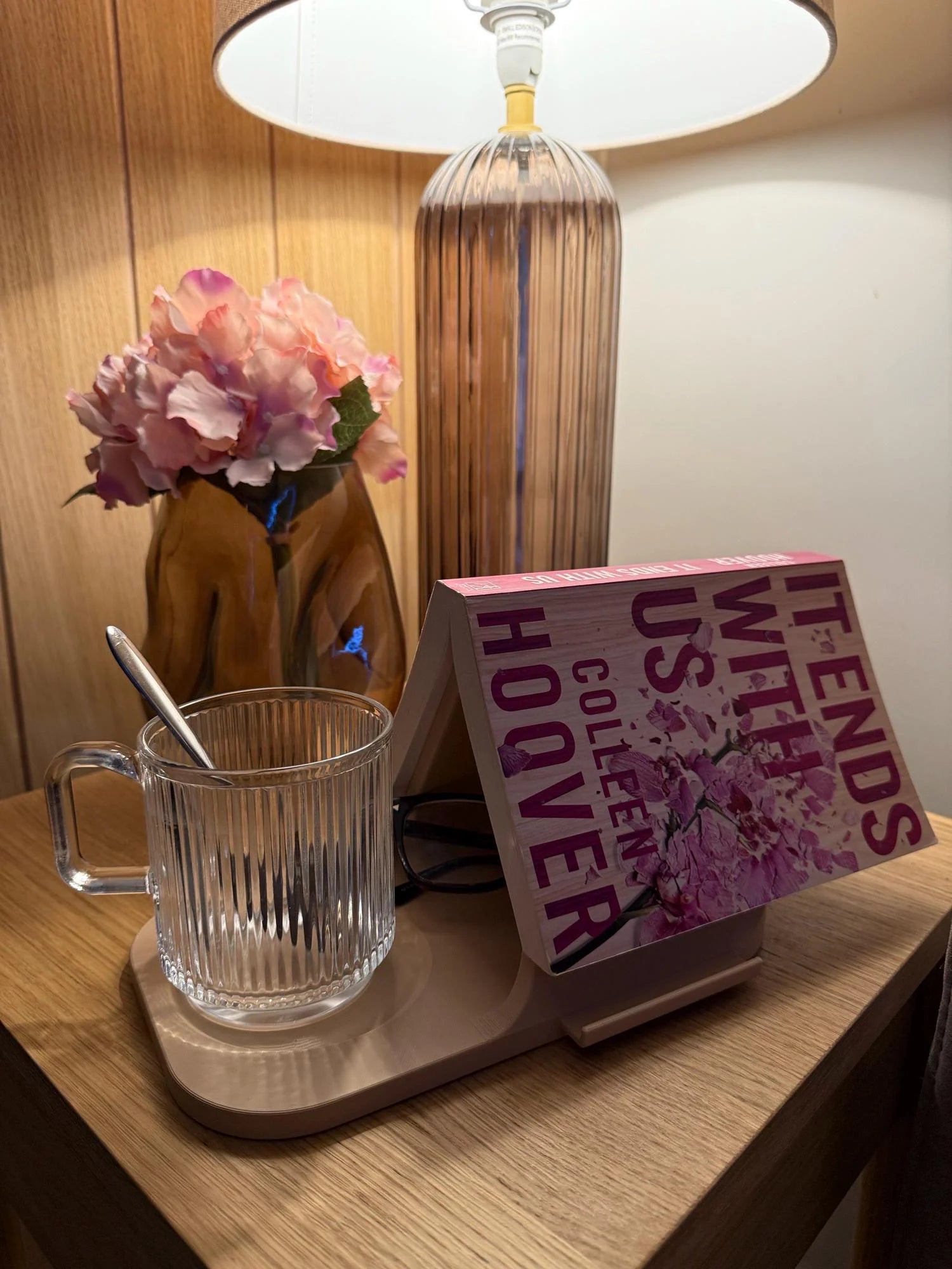 5-In-1 Tablet Stand, Phone Stand, Reading Glasses Slot & Drinks Coaster, Book Page Holder