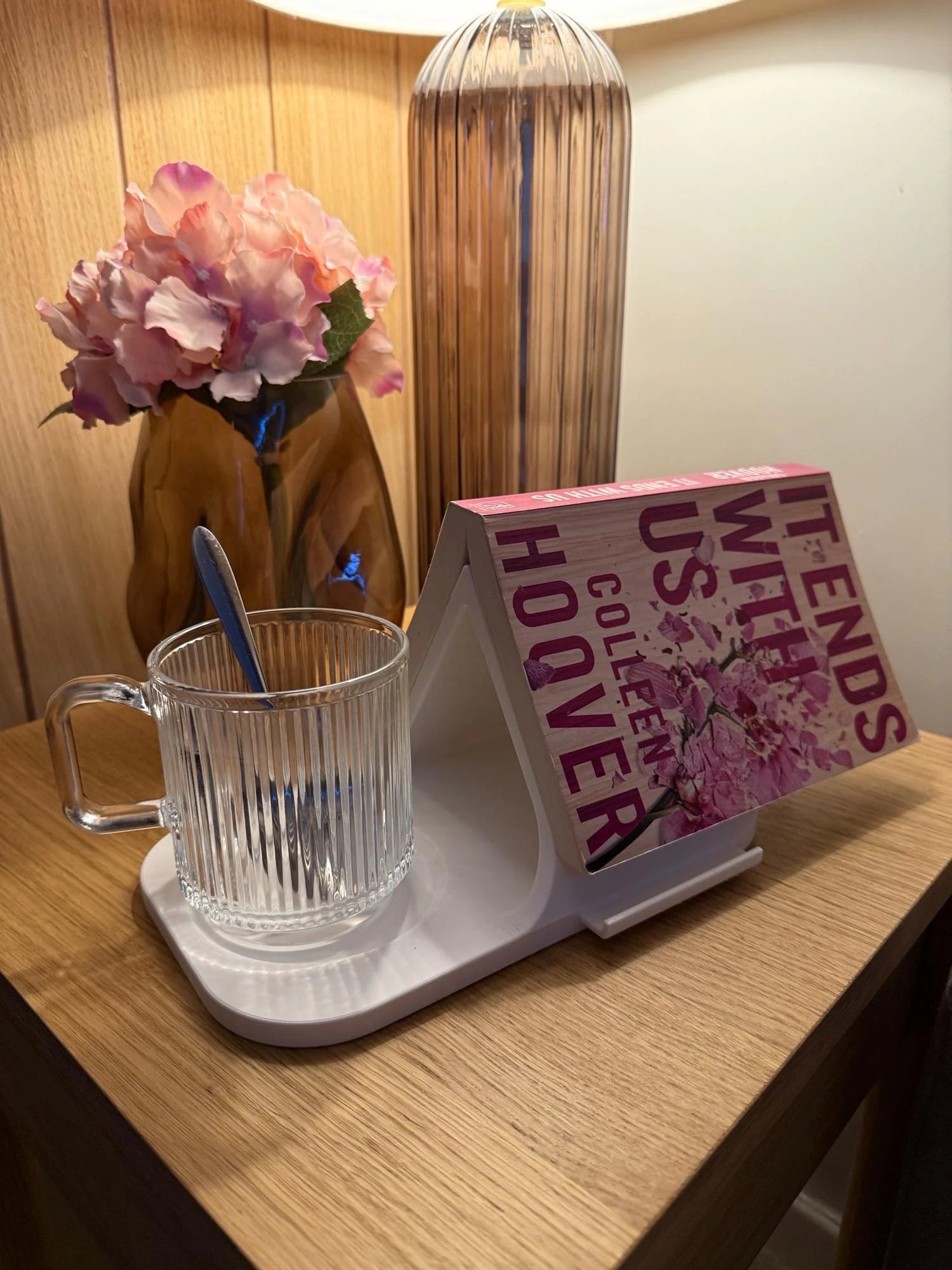 5-In-1 Tablet Stand, Phone Stand, Reading Glasses Slot & Drinks Coaster, Book Page Holder