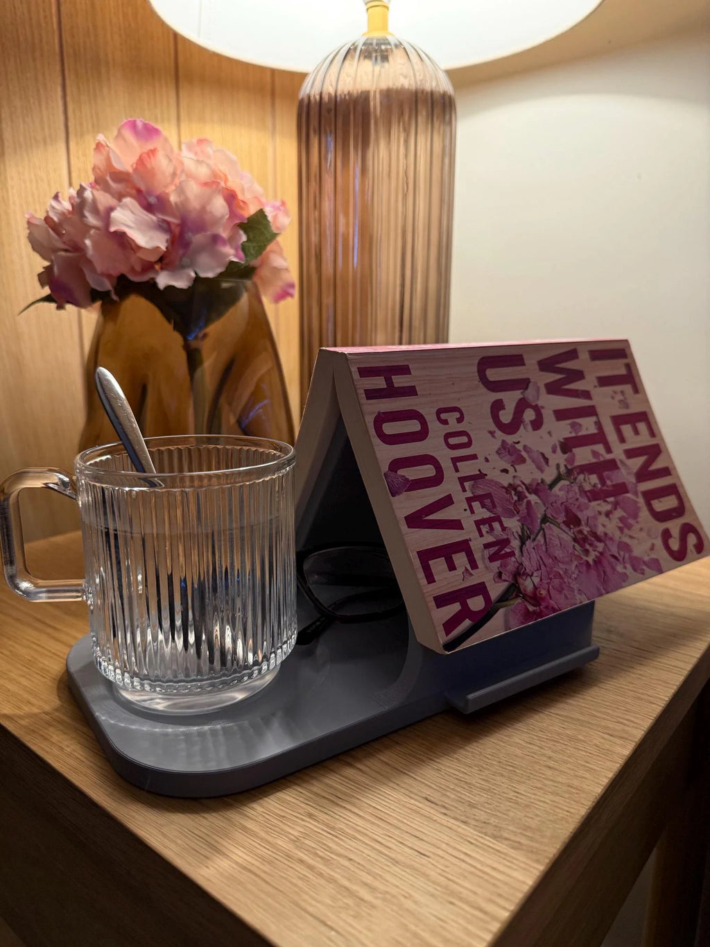 5-In-1 Tablet Stand, Phone Stand, Reading Glasses Slot & Drinks Coaster, Book Page Holder