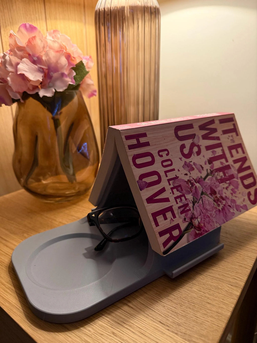 5-In-1 Tablet Stand, Phone Stand, Reading Glasses Slot & Drinks Coaster, Book Page Holder