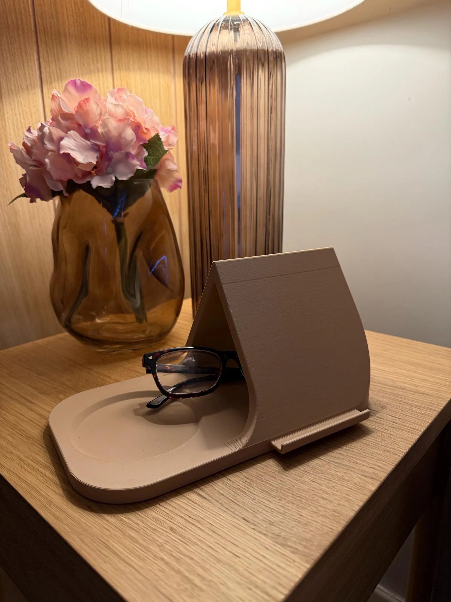 5-In-1 Tablet Stand, Phone Stand, Reading Glasses Slot & Drinks Coaster, Book Page Holder